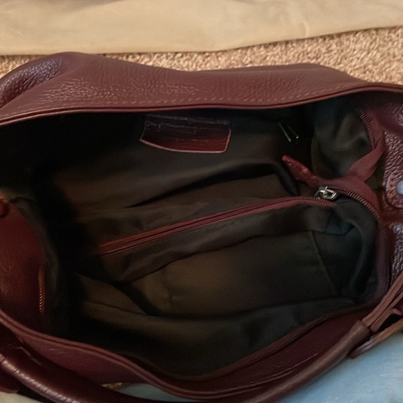 Burgundy bag. Roberta M. Leather. - Picture 4 of 7